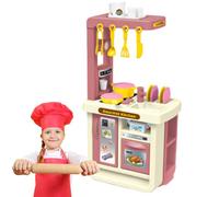 Kids Kitchen Play Set, Realistic Role Playing Toy Kitchen, Indoor Cooking Simulation, Educational Pretend Game for Girls & Boys Ages 3+, Complete With Pots, Pans & Play Food Accessories