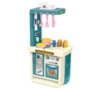 Kids Kitchen Play Set, Realistic Role Playing Toy Kitchen, Indoor Cooking Simulation, Educational Pretend Game for Girls & Boys Ages 3+, Complete With Pots, Pans & Play Food Accessories
