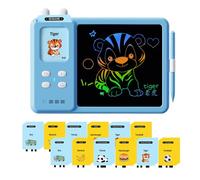 Kids LCD Writing Tablet - Rechargeable Doodle Board with Talking Flash Cards, 3 to 8 Years Old Children Drawing and Writing Tablet with 112 Educational Cards for Home School Learning