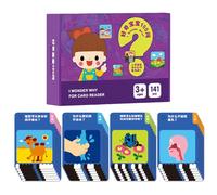Kids Learning Flash Cards, Educational Toys, Toddler Learning Machine, Interactive Audio Feature, Portable Design, Homeschool Travel Classroom Use, 6.5x4.8x1.89 inches