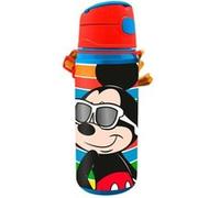 KIDS LICENCING Gourde avec paille intégrée Mickey - 500 ml Rouge G
