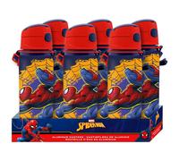 Kids Licensing Gourde en aluminium Spider-Man, fermeture à clic 600 ml