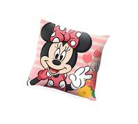 Kids Licensing | Coussin pour enfant - Motif personnage Minnie - Personnages Disney - Coussin ignifuge - Matériau : polyester - Toucher doux - Coussins pour enfants - Dimensions : 40 x 40 cm - Licence