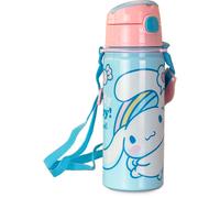 Kids Licensing - Bouteille d'eau pour garçons et filles - Bouteille d'eau en aluminium avec poignée et fermeture à clic, sans BPA et sans toxines, 600 ml, motif Cinnamoroll Hello Kitty