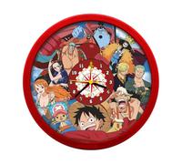 Kids Licensing Horloge murale enfant One Piece Rouge 3 ans Amusante et éducative