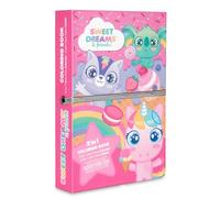 Kids Licensing Livre d'activités et Crayons Sweet Dreams, carnet de coloriage et activités 2 en 1 pour Filles, Jeu éducatif et Artistique