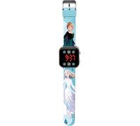 KIDS EUROSWAN Montre LED FZN4918 La Reine des Neiges Dès 4 ans Bleu clair boîtier noir bord argenté