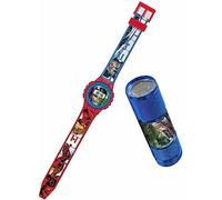 Kids Licensing | Montre numérique pour Enfants Avengers + Ensemble Lampe de Poche | Horloge Avengers | Multicolore | Montre-Bracelet pour Enfants |Quatre Boutons | Montre Simple pour Enfants