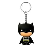 Kids Licensing Porte-clés Batman DC Comics 3D avec lumière LED, figurine Flashies avec lumière sur la tête, accessoire pour clés, sac à dos et cadeau pour fans de Batman