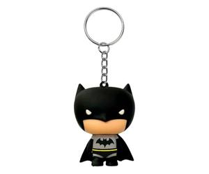 Kids Licensing Porte-clés Batman DC Comics 3D avec lumière LED, figurine Flashies avec lumière sur la tête, accessoire pour clés, sac à dos et cadeau pour fans de Batman