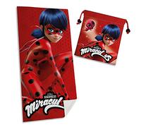 Kids Licensing Serviette de Plage avec Sac de Piscine - Ladybug/Miraculous, LB17025M