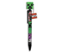 Kids Licensing - Stylo Minecraft avec Topper 3D, papeterie scolaire Cole, cadeau pour enfants, marchandisage vidéo