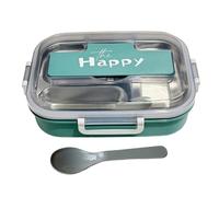 Kids Lunch Box, 3-Compartment Leakproof Snack Container with Built-In Utensils Food Storage, Ideal for Adults and Children, Perfect Preschool, School, Daycare, Picnic, and Travel Use, Multicolor