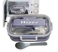 Kids Lunch Box, 3-Compartment Leakproof Snack Container with Utensils, Reusable Food Storage Box for Adults and Children, Ideal for Preschool, School, Daycare, Picnic, Travel, and Daily Meals