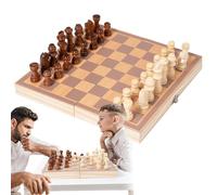 Kids Magnetic Chess Set, Portable Folding Chess Game Board with Built-in Storage, Educational Desktop Travel Toy for Learning Strategy, Hand-Eye Coordination, and Family Fun