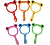 Kids Magnifuling Gerning, 6pcs Grannifing lerle for Kids Ket Kit Bear Shape mini verres de lecture 5x3 en plastique portable Colorful HandHeld Magrand