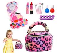 Kids Make Up Set, Makeup Set for Kids, Toddler Girls Washable Makeup Kit, 22 pièces Girls Makeup Set, Toddler Makeup Kit with Nail Accessories, Real Makeup Set for toddler and Kids, Playtime