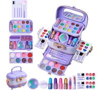 Kids Makeup Kit - Kit de maquillage pour | Pretend Play Makeup | Princess Toys Real Cosmetic Set, Children's Makeup, Pretend Play Set, Washable 57X Set Children, Washable Makeup - Girls Toys