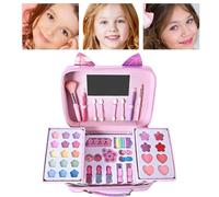 Kids Makeup Set - Princess Cosmetic Play Kit, Child Beauty Pretend Toys, Creative Cosmetic Styling Collection | Imaginative Makeup Simulation Accessories Set with Cat Shaped Purse Holidays