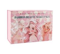Kids Makeup Set, Washable Make-Up Set, Educational Princess Cosmetic Playset, Ideal for Party School Drama Class Birthday Community Craft Workshops Stage Performance 9.84x3.35x6.89 inches