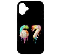 Kids Meme 67 Numéro Six 6 Seven 7 Ice Cream Drips Baseball Coque pour iPhone 16 Plus