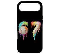 Kids Meme 67 Numéro Six 6 Seven 7 Ice Cream Drips Baseball Coque pour iPhone Air