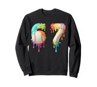 Kids Meme 67 Numéro Six 6 Seven 7 Ice Cream Drips Baseball Sweatshirt