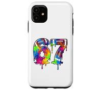 Kids Meme 67 Numéro Six 6 Seven 7 Ice Cream Drips Football Coque pour iPhone 11