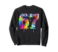 Kids Meme 67 Numéro Six 6 Seven 7 Ice Cream Drips Football Sweatshirt
