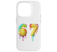 Kids Meme 67 Numéro Six 6 Seven 7 Ice Cream Drips Softball Coque pour iPhone 14 Pro
