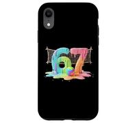 Kids Meme 67 Six 6 Seven 7 Icecream Drip Chaussures Filet de Volleyball Coque pour iPhone XR