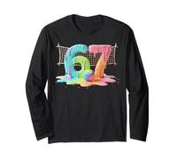 Kids Meme 67 Six 6 Seven 7 Icecream Drip Chaussures Filet de Volleyball Manche Longue