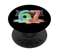 Kids Meme 67 Six 6 Seven 7 Icecream Drip Chaussures Filet de Volleyball PopSockets PopGrip Adhésif