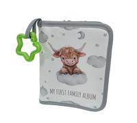 Kids Memory Album, Soft Washable Photo Book System, Compact Growth Record Organizer, First Year Keepsake Holder, Family Photo Storage Use, Shower Christening Memory Tracking Gift