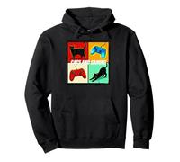 Kids Men Women Cats and Gaming Cat Lovers Gamers Sweat à Capuche