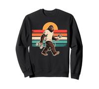 Kids Men Women Sasquatch Bigfoot Gamer Retro Gaming Sweatshirt