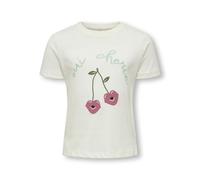 Kids mini girl Kmgcandy Life S/S T-Shirt imprimé JRS Noos, Cloud Dancer, 122