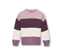Kids Mini Girl Kmgsandy L/S Stripe Pullover KNT Noos Pull à Rayures, Mauve Wine, 92 Fille