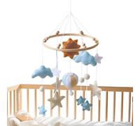 Kids Mobile For Crib - Smooth Natural Handmade Wooden Decoration