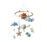 Kids Mobile For Crib | Wooden Handmade Natural Smooth Ornaments