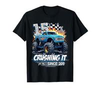 Kids Monster Truck 15 Year Old Boys 15th Birthday Since 2011 T-Shirt