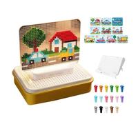 Kids Mushroom Nail Puzzle - DIY Creative Brain Teaser Building Toy | Children Board Game Puzzle Pegs for School Home Preschool Daycare Camp Library
