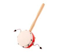 Kids Musical Toys - 7 x 20 cm Wooden Rattle Drum With Removable Grip | Safe Percussion Instrument For | Educational Rhythm Toy | Fun Gift For Birthday Christmas New Year