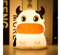 Kids Night Light, Rechargeable Night Light Portable With Tap Control, Color Changing Silicone Cute Cow, Multi-Color Cow, Baby Room Decor (Cow-Usb)