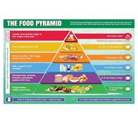Kids Nutrition Educational Poster - The Healthy Food Pyramid Guide, Informative Wall Decor for School, Kitchen, or Pediatric Clinic (Unframed,12x18inch(30x45cm))