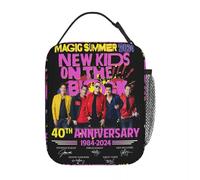 Kids on The Block Tour 2024 Sac à Lunch Isotherme pour l’extérieur NKOTB Rock Band Food Box Boîtes à Lunch isothermes réutilisables