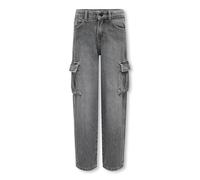 KIDS ONLY Kogharmony Wide Crgo Carrot Azg414 Noos Pantalon, Dark Grey Denim, 158 Fille