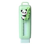 Kids Pencil Erasers, Retractable Slide Design, Cartoon Panda Theme, Soft Rubber Material, Student Stationery Tool, for Writing, Drawing, Painting, Home, School, and Shop