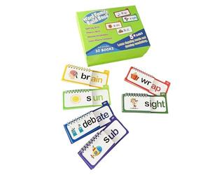 Kids Phonics Word Family Cards - Livre d'entraînement de vocabulaire pour l'éducation précoce avec activités d'apprentissage appropriées, jeu captivant pour le développement de l'alphabétisation pour