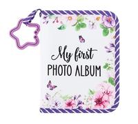 Kids Photo Album - Wall Keepsake With Mirror | Flower Design Album With Hangable Memory Pages, Keepsake Memory Organizer For Children, Picture Holder, Decorative Photo Holder For Bedroom